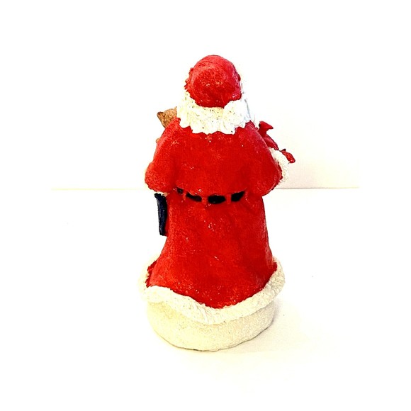 K's Collection Christmas Santa Claus Figurine 7” Holding Cardinal & Teddy Bear - Picture 5 of 7
